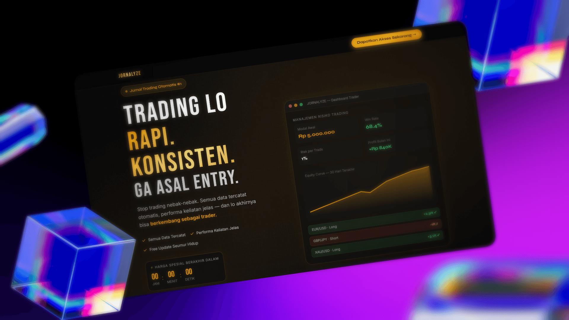 Journalyze Web mockup