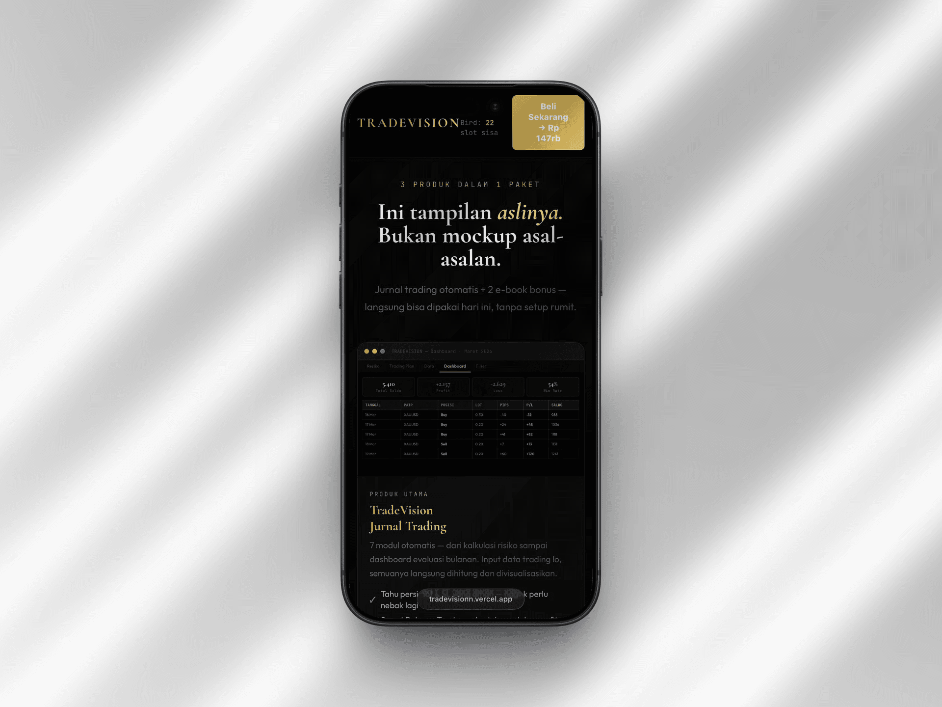 TradeVision mockup